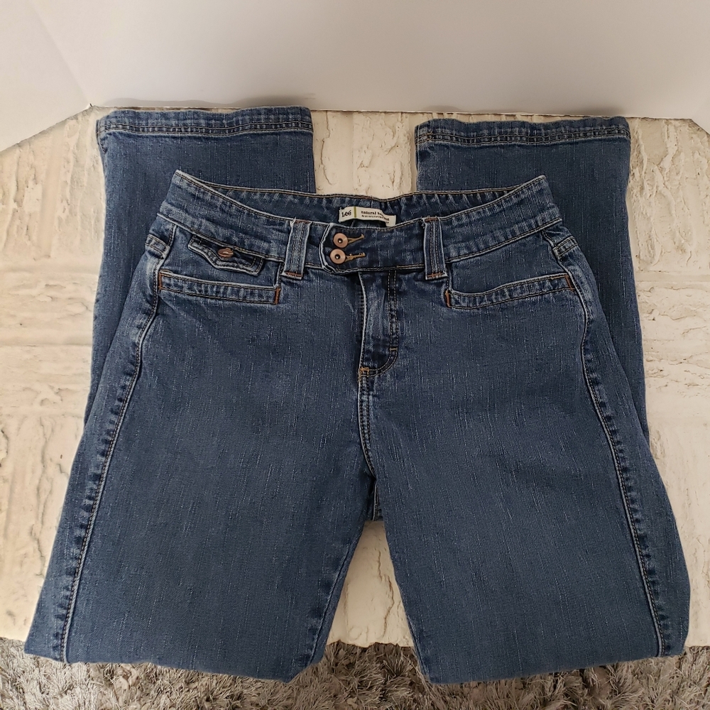 Lee Natural Bootcut Blue Jeans 8 Short